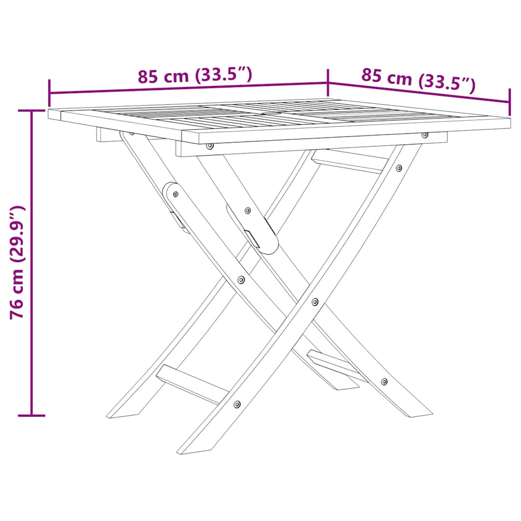 5 Piece Garden Dining Set Solid Teak Wood