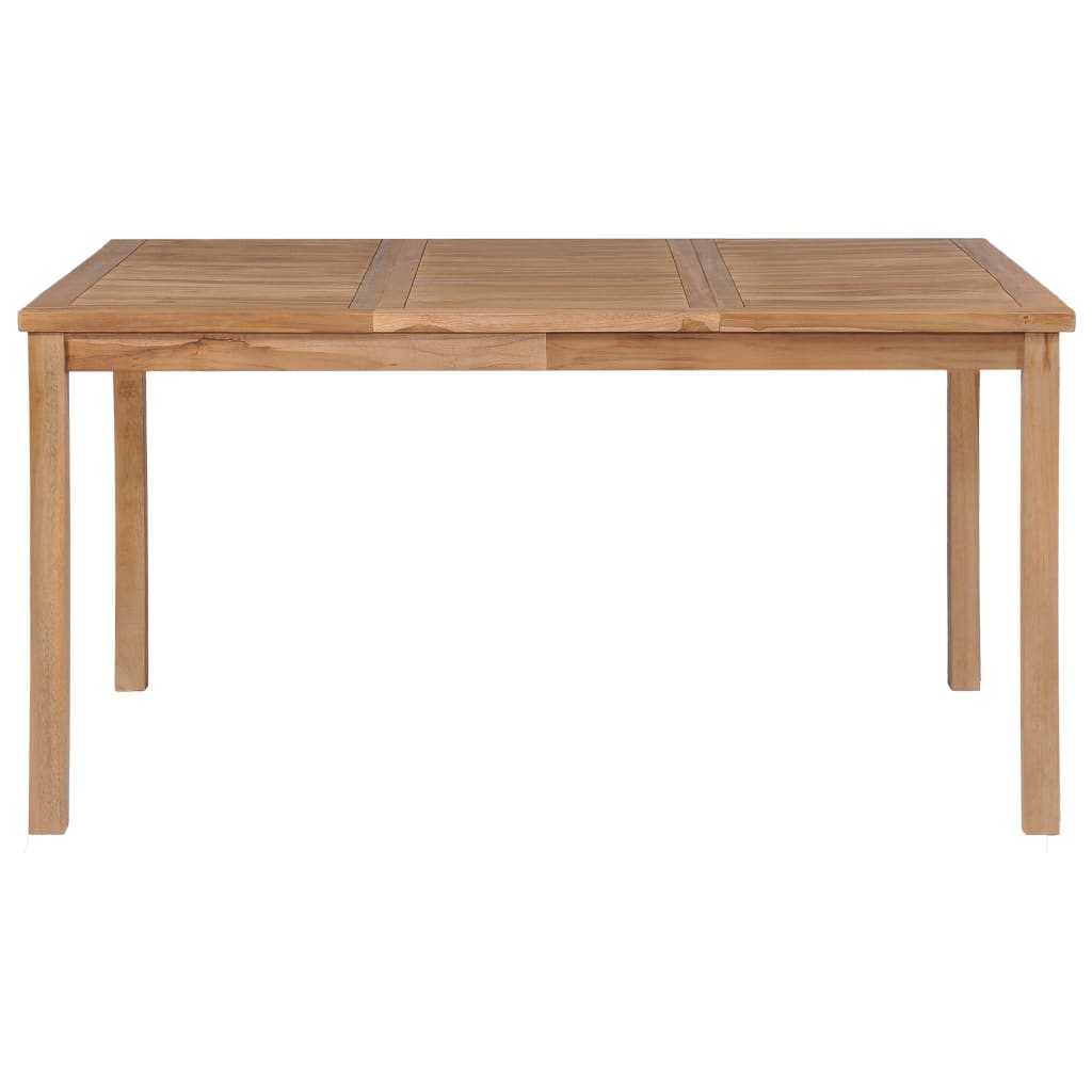 5 Piece Garden Dining Set 150x90 cm Solid Teak Wood