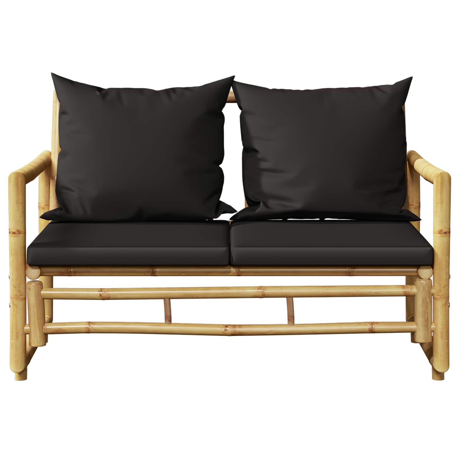 Garden Bench with Cushions 115 cm Bamboo