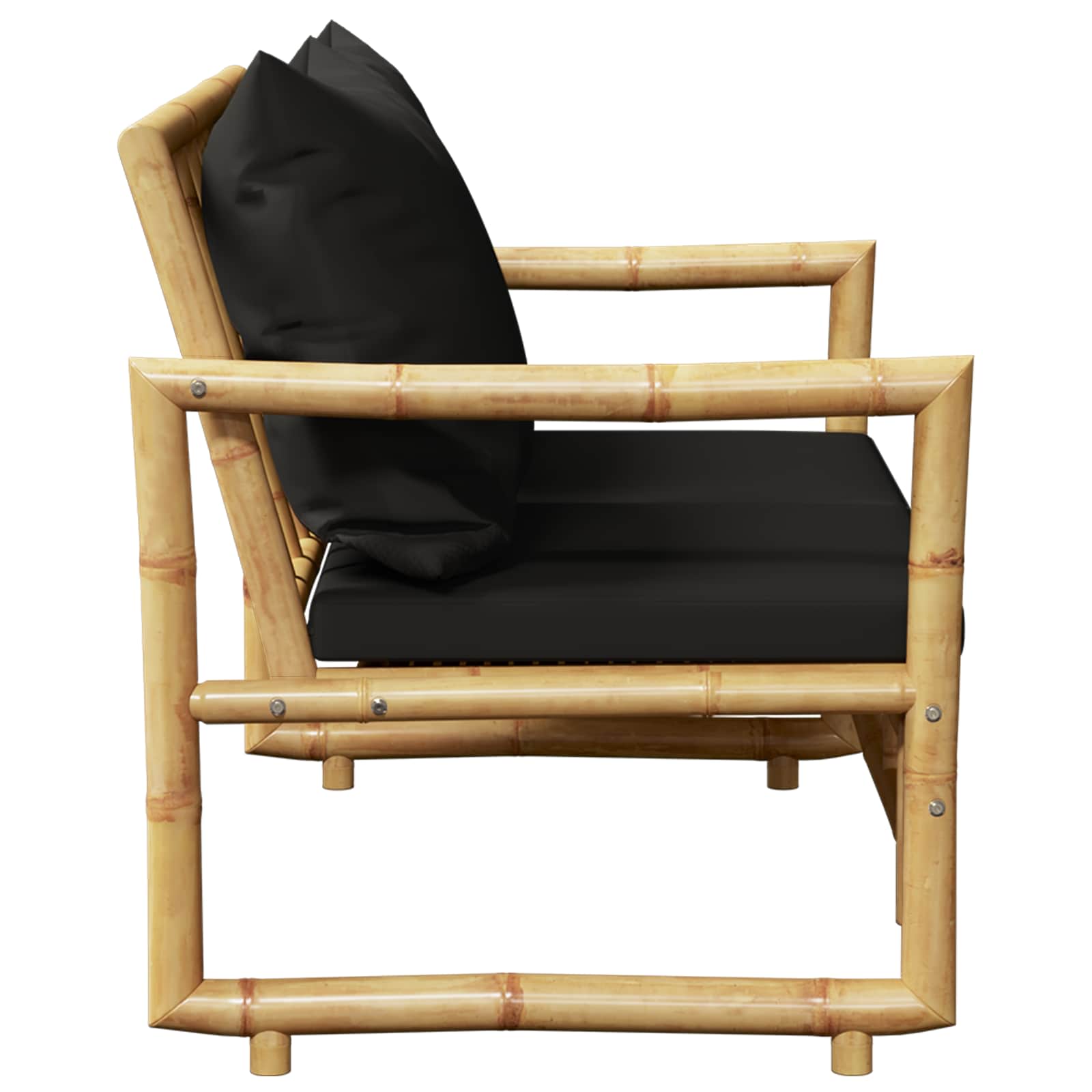 Garden Bench with Cushions 115 cm Bamboo