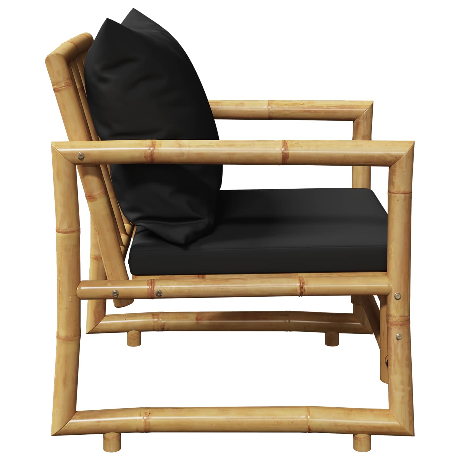 Garden Chairs with Cushions 2 pcs Bamboo