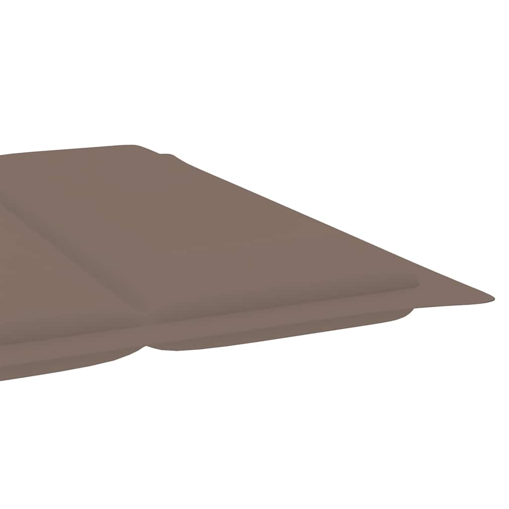 Garden Sun Lounger with Cushion Solid Acacia Wood