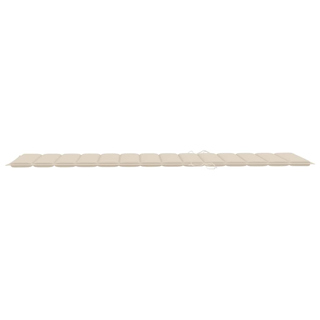 Garden Sun Lounger with Cushion Solid Wood Acacia