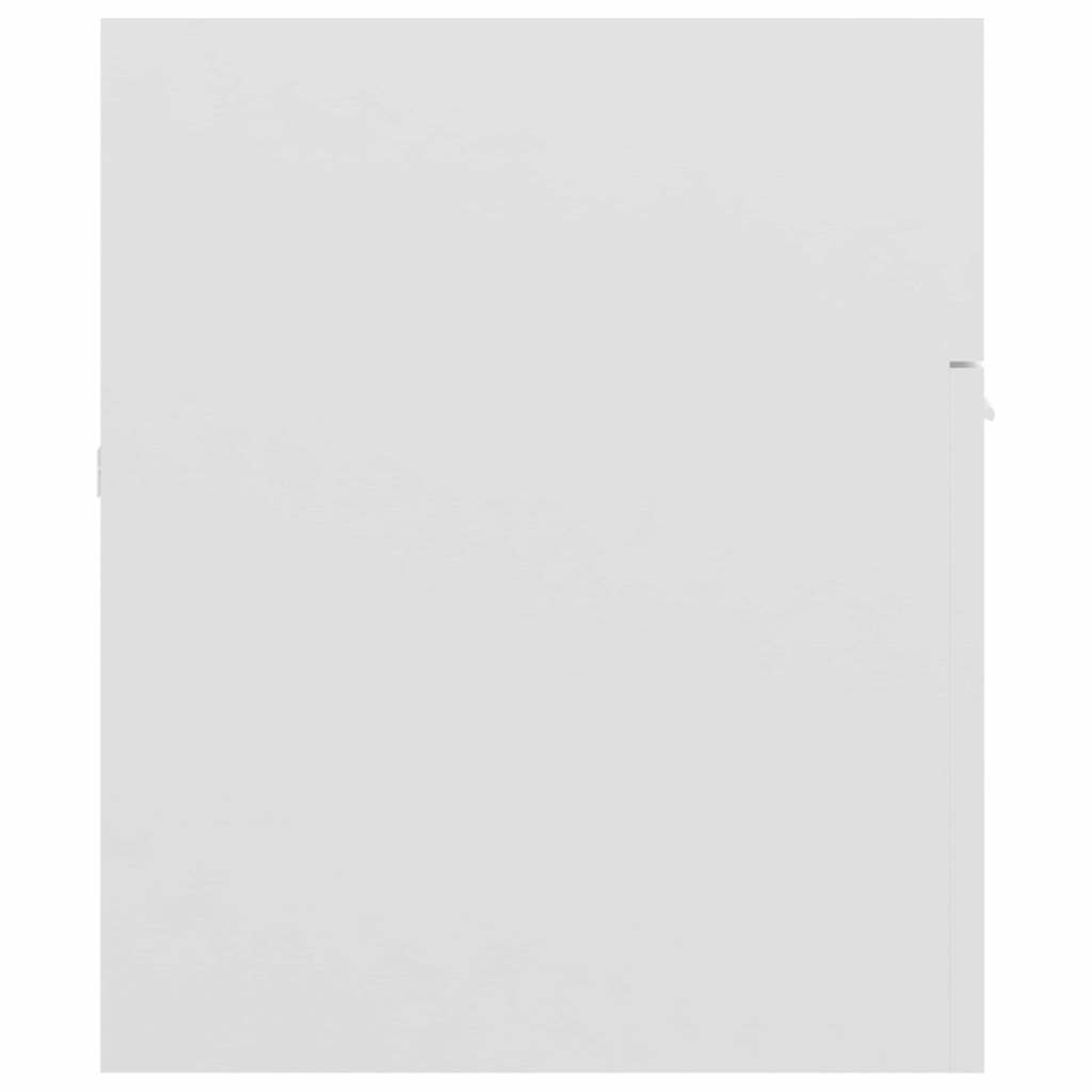 2 Piece Bathroom Furniture Set High Gloss White Engineered Wood