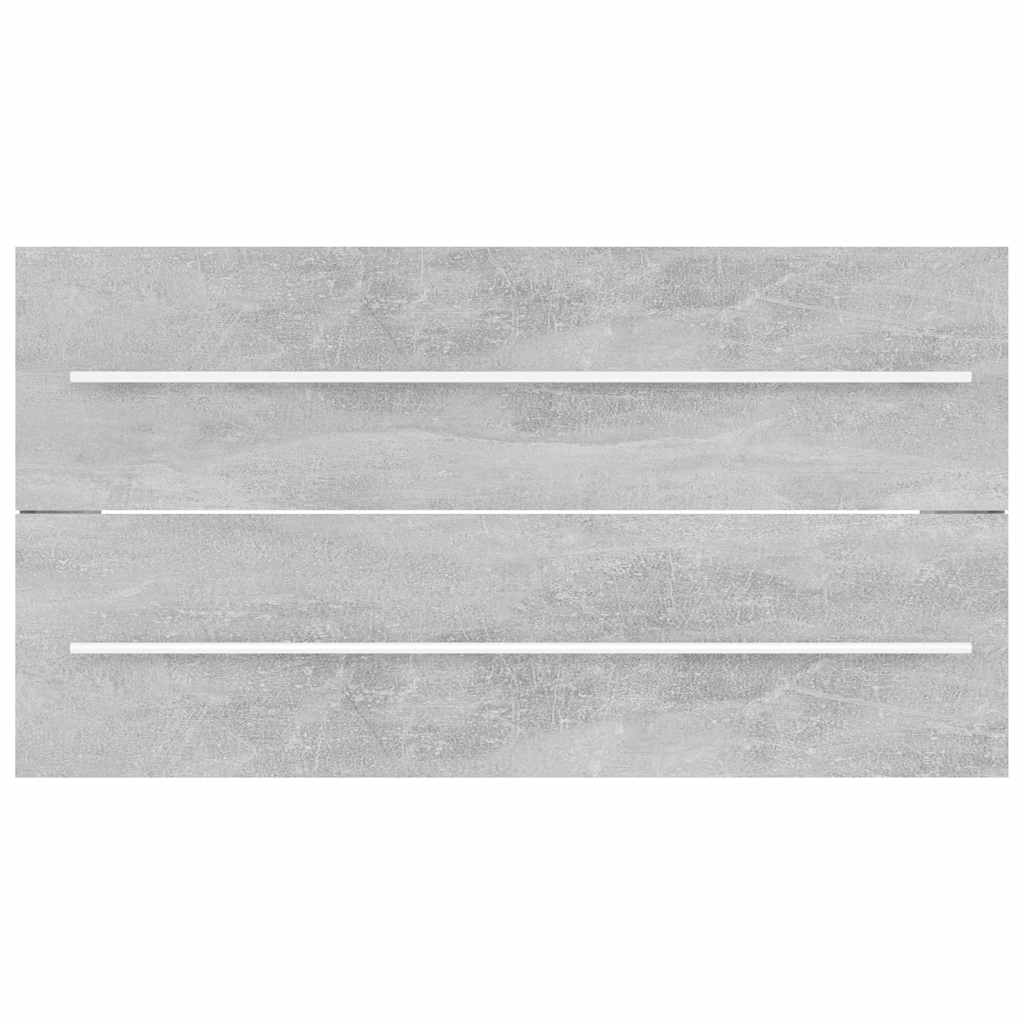 2 Piece Bathroom Furniture Set Concrete Grey Engineered Wood