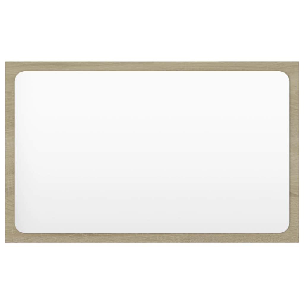 2 Piece Bathroom Furniture Set White and Sonoma Oak Engineered Wood