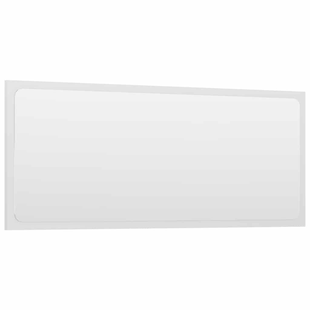 2 Piece Bathroom Furniture Set High Gloss White Engineered Wood