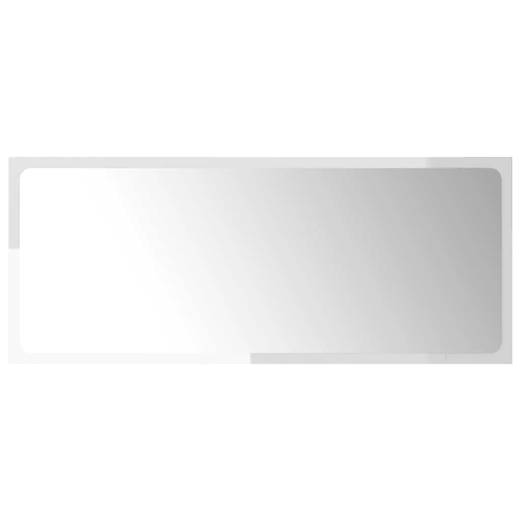 2 Piece Bathroom Furniture Set High Gloss White Engineered Wood