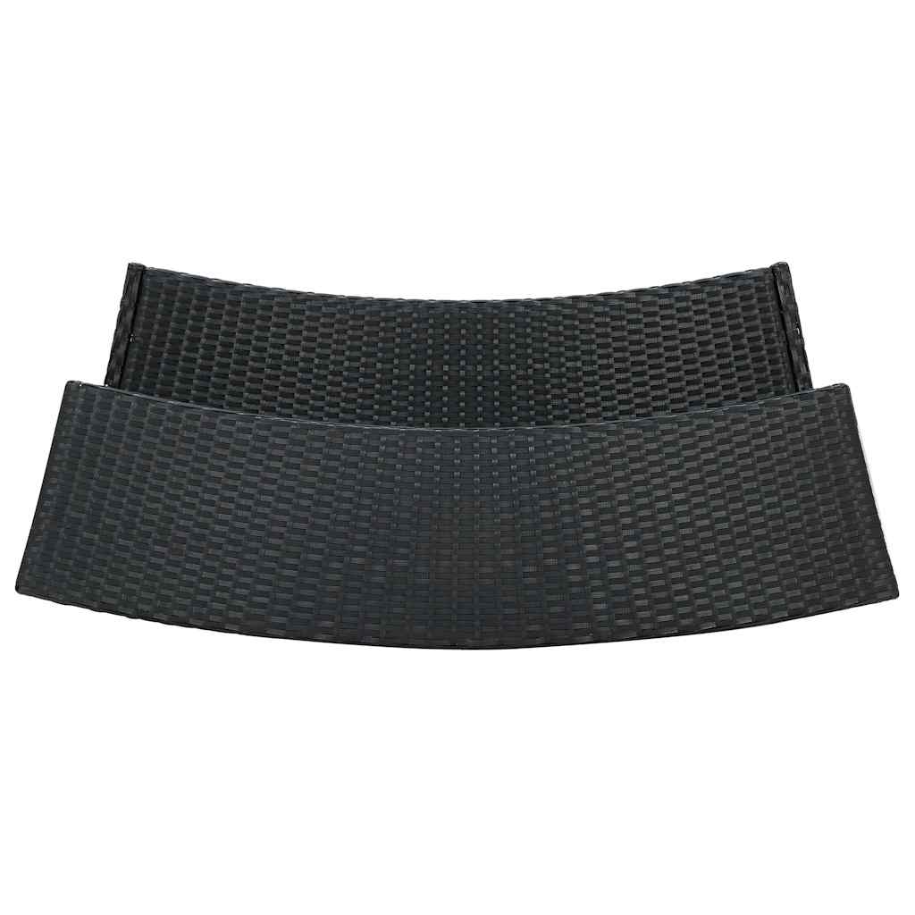 5 Piece Garden Bar Set with Cushions Black