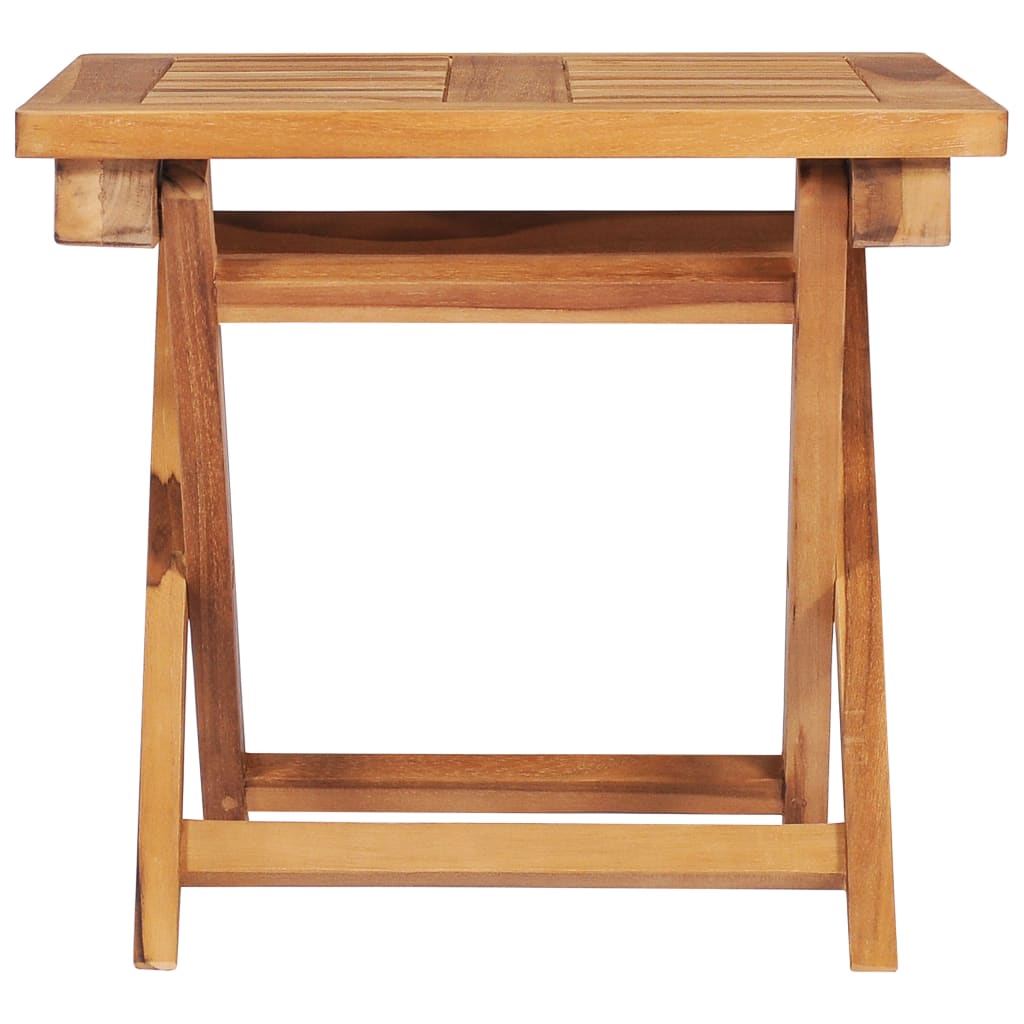 Sun Lounger with Table and Cushion Solid Teak Wood
