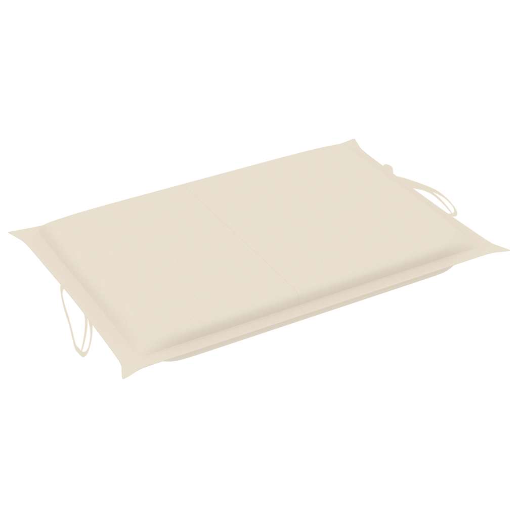 Rocking Sun Lounger with Cushion Solid Teak Wood