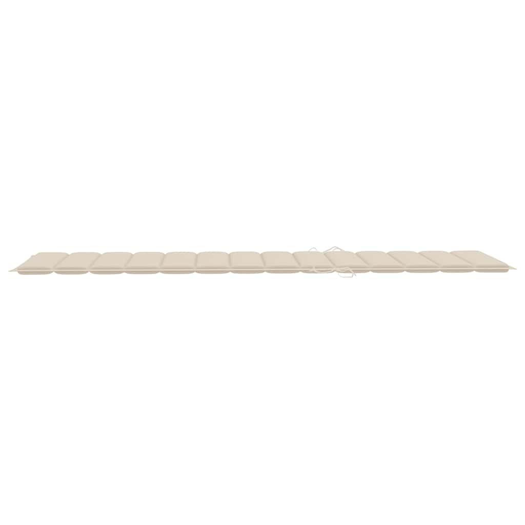 2-Person Sun Lounger with Cushions Bamboo