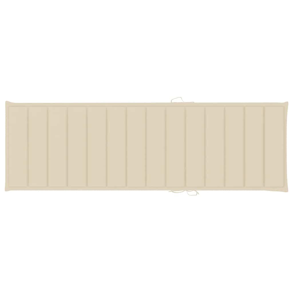 2-Person Sun Lounger with Cushions Bamboo