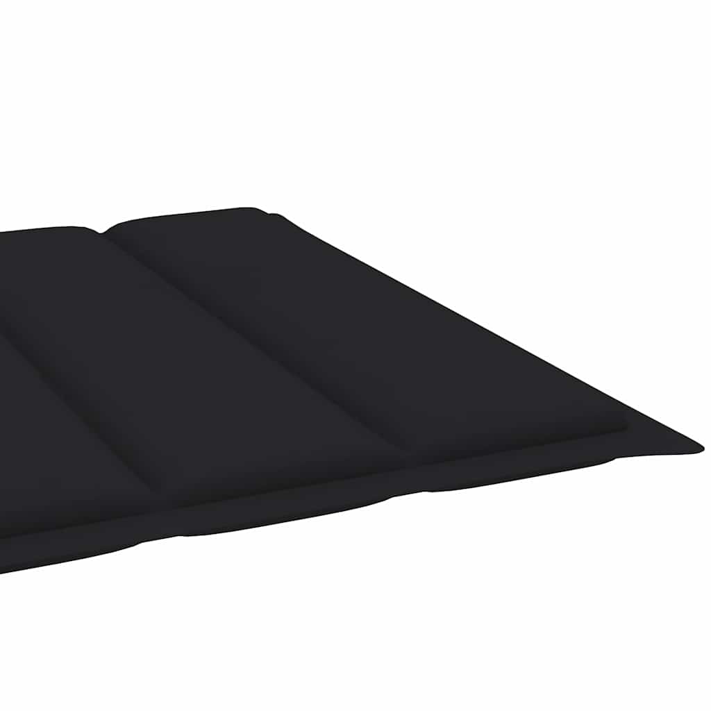 Sun Lounger with Cushion Solid Acacia Wood