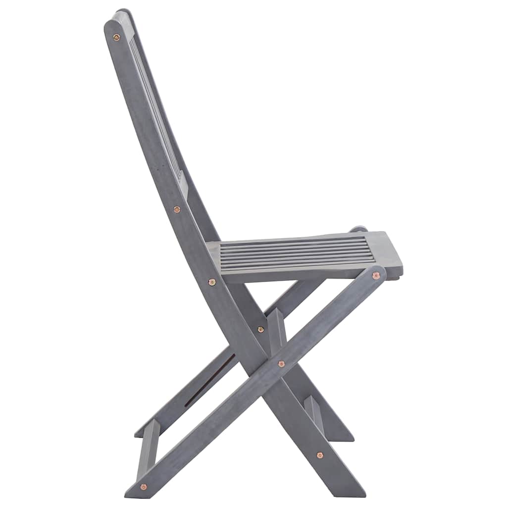 Folding Chairs 4 pcs with Cushions Solid Acacia Wood