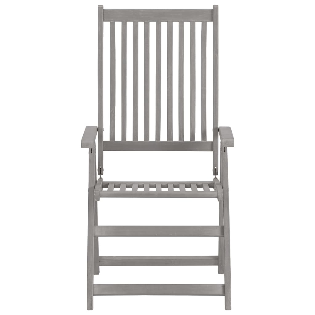 Garden Reclining Chairs 2 pcs with Cushions Solid Acacia Wood