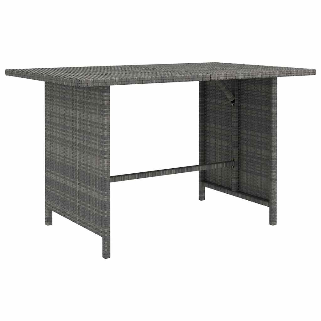 9 Piece Garden Lounge Set with Cushions Poly Rattan Grey
