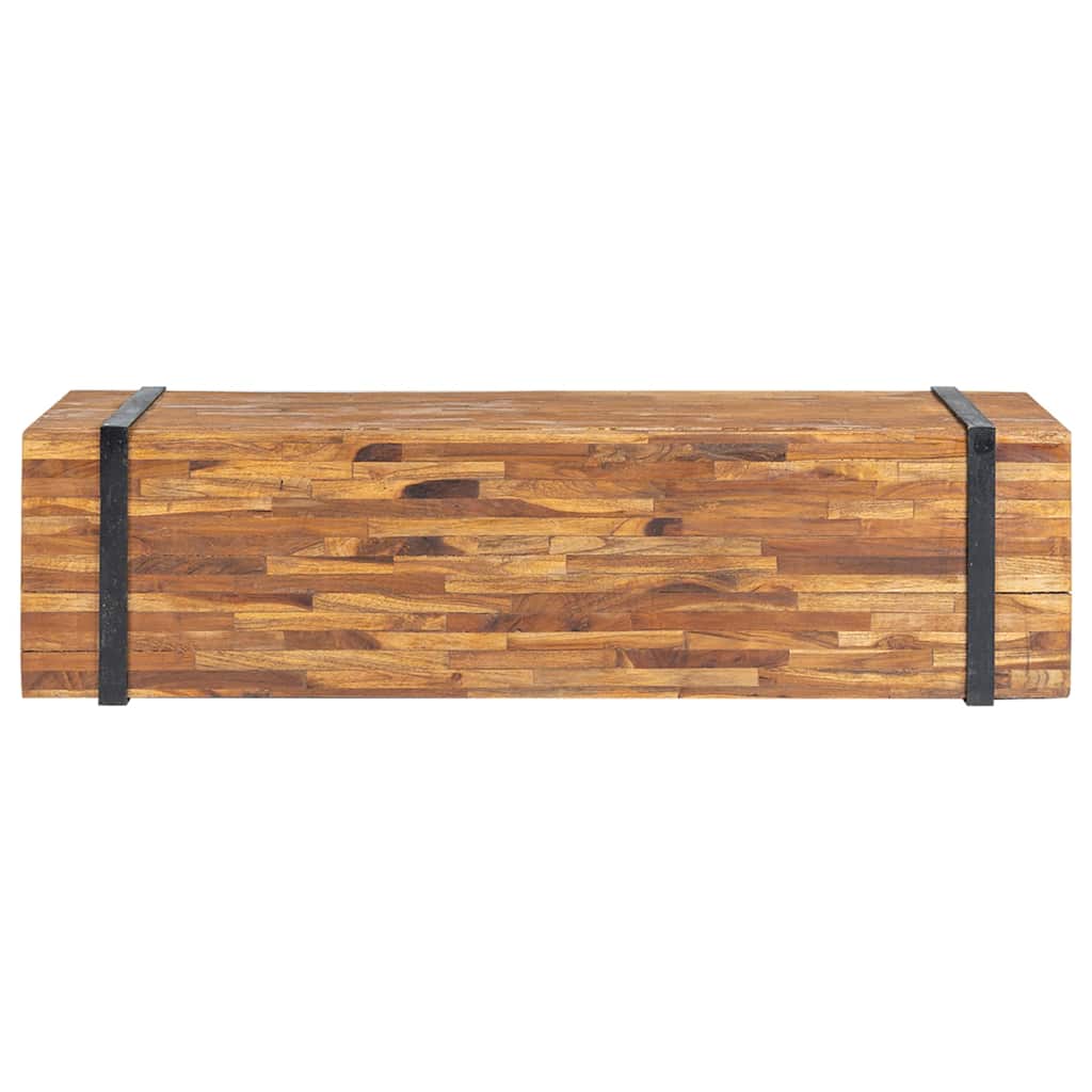 TV Stand 110x30x32.5 cm Solid Teak Wood