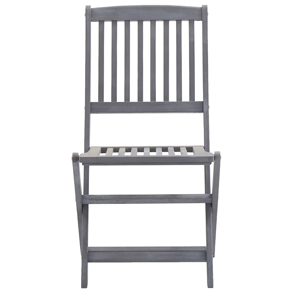 Folding Chairs 6 pcs with Cushions Solid Acacia Wood