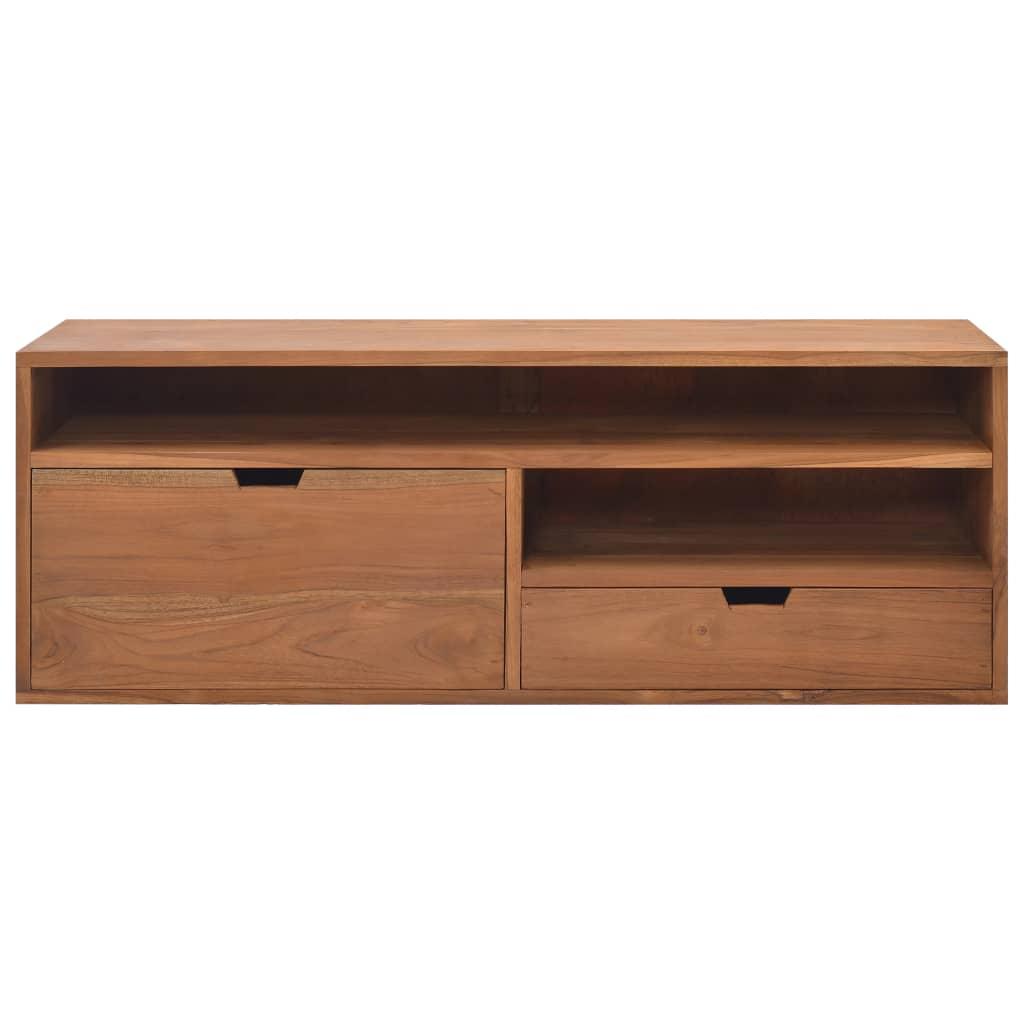 TV Cabinet 110x30x40 cm Solid Teak Wood