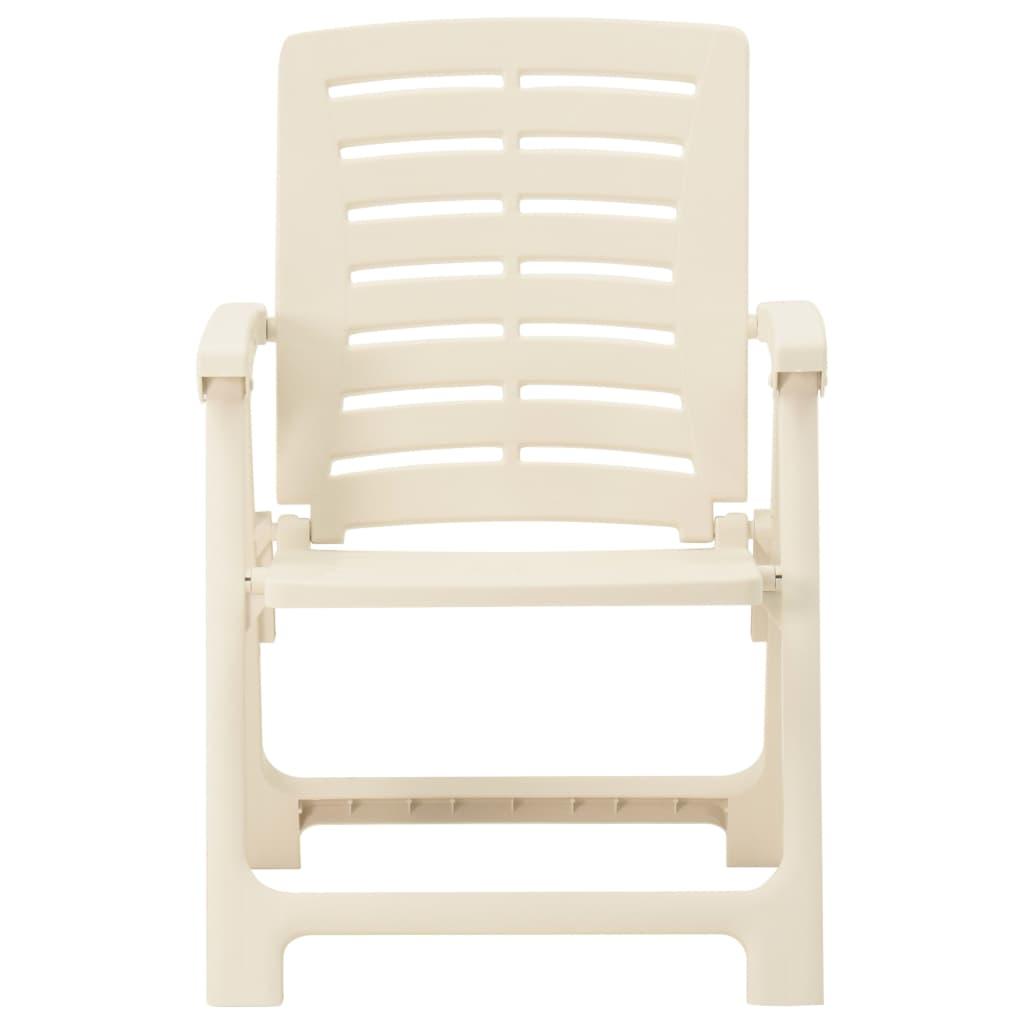 Garden Chairs 2 pcs Plastic White