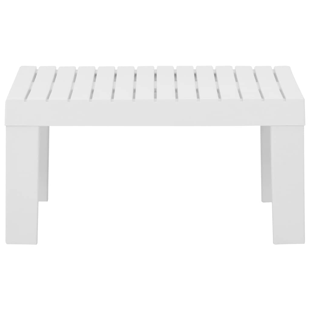 2 Piece Garden Lounge Set with Cushions Plastic White