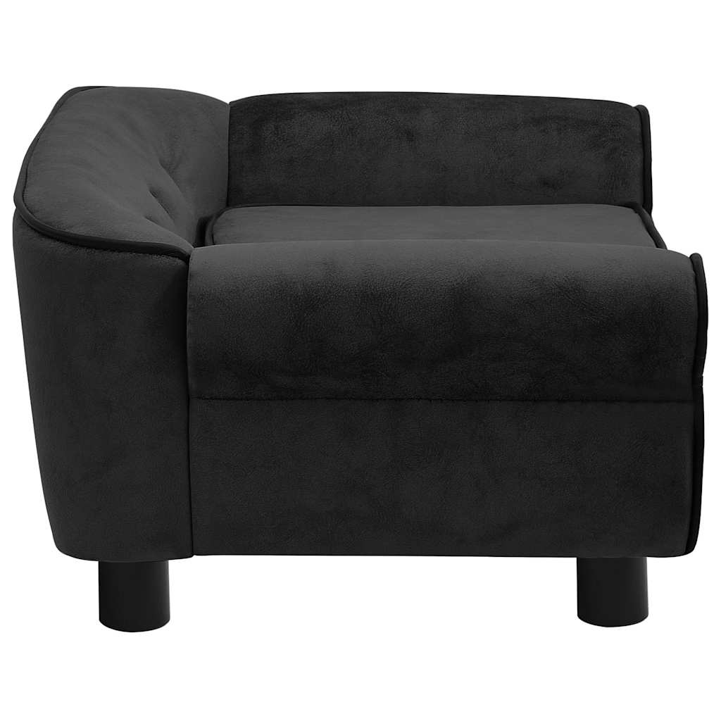 Dog Sofa Black 72x45x30 cm Plush