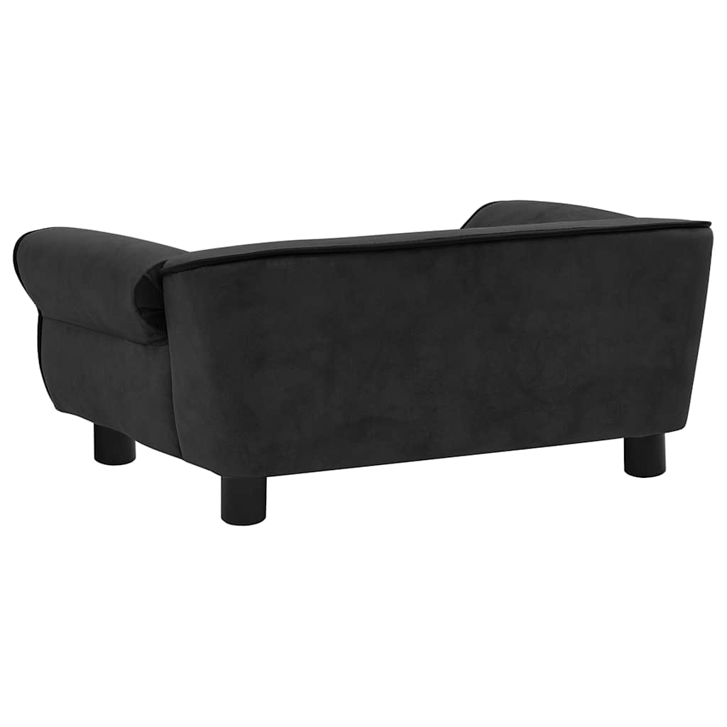 Dog Sofa Black 72x45x30 cm Plush