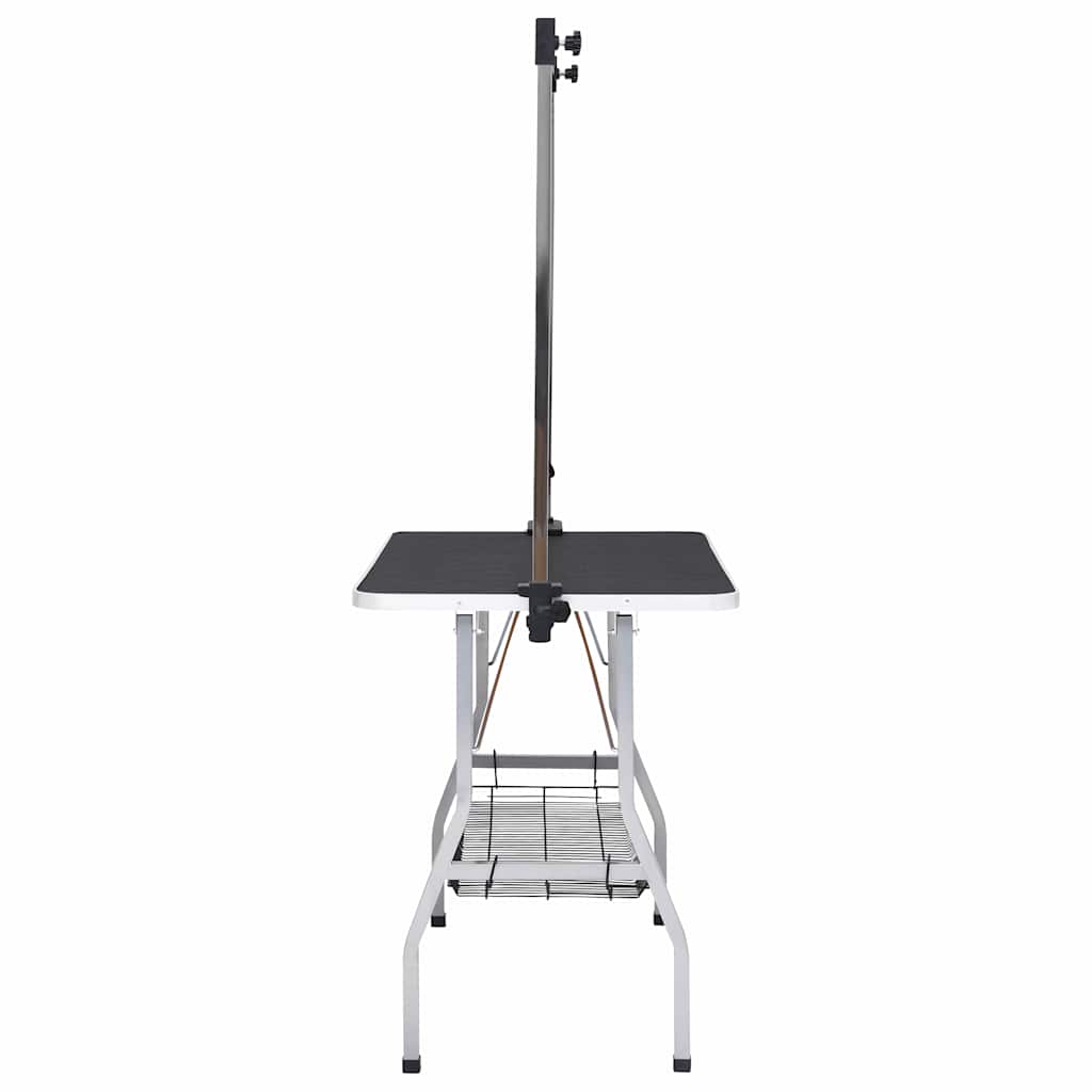 Adjustable Dog Grooming Table with 2 Loops and Basket