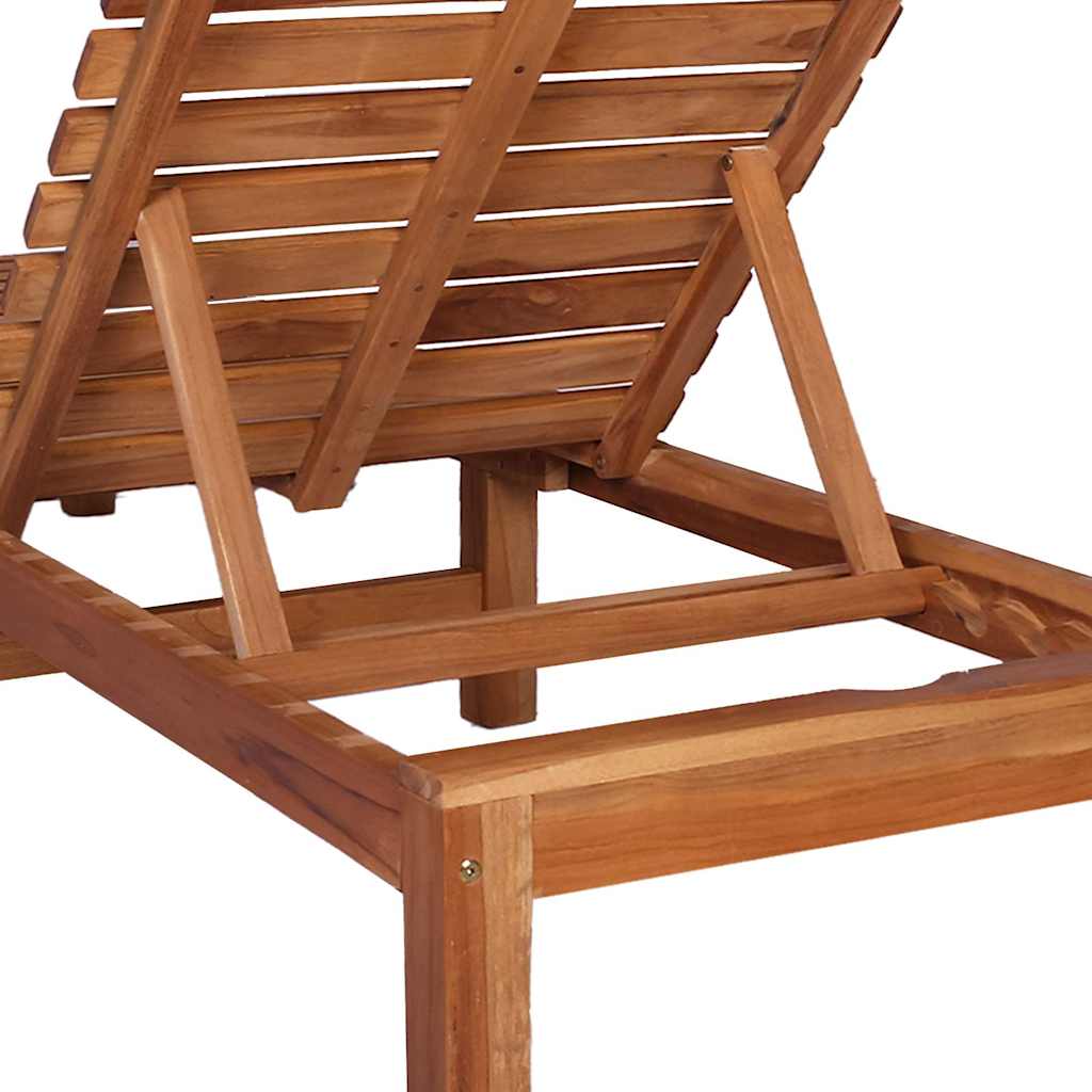 Sun Lounger Solid Wood Teak