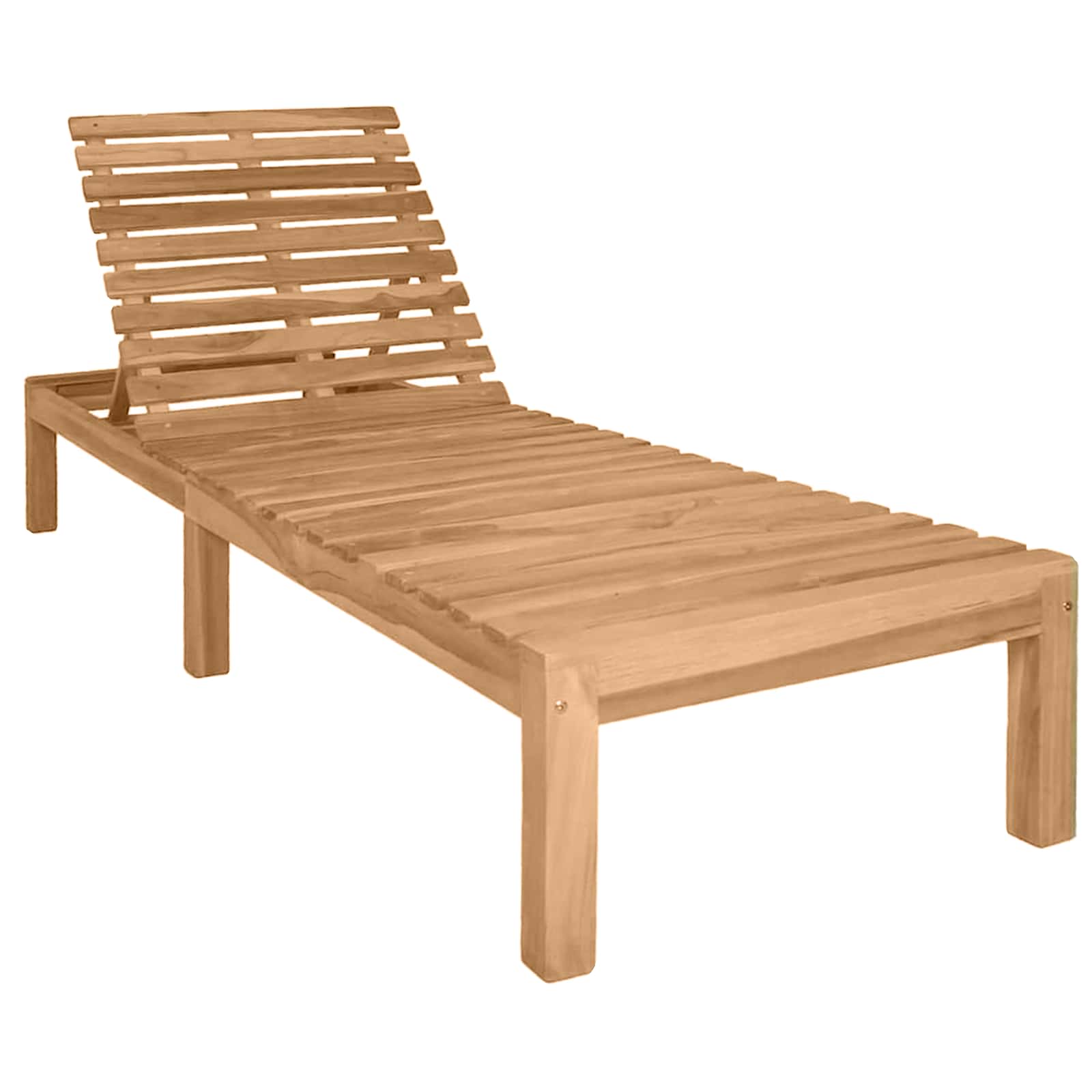 Sun Lounger Solid Wood Teak