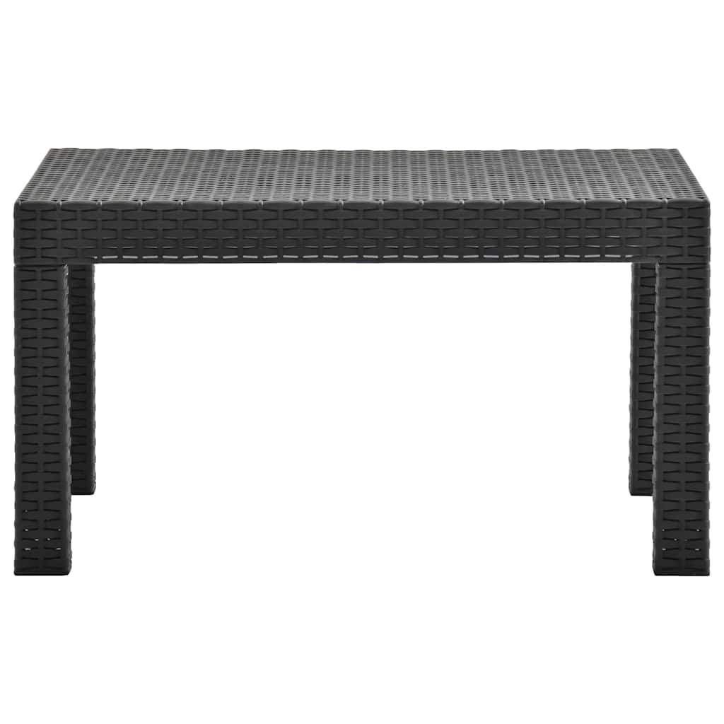 4 Piece Garden Lounge Set with Cushions PP Rattan Anthracite