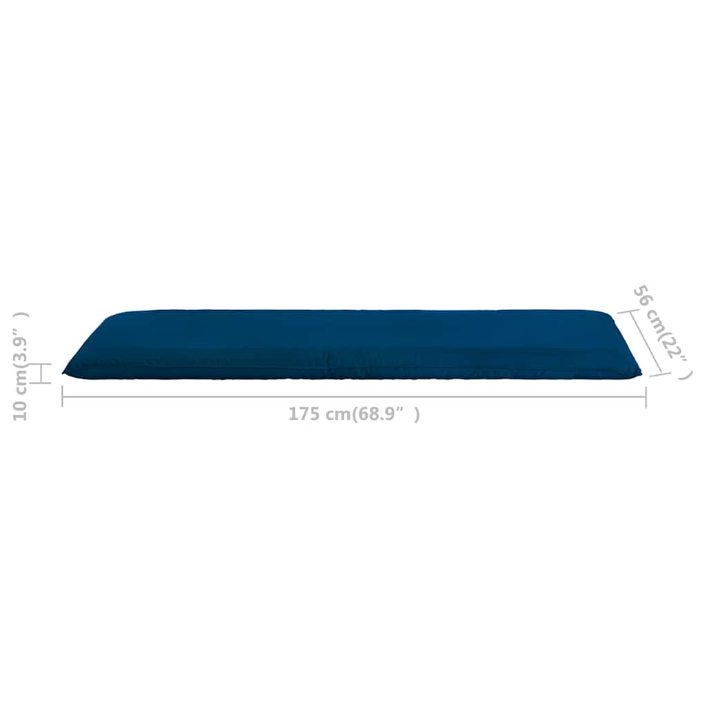 Foldable Sunlounger Oxford Fabric Navy Blue