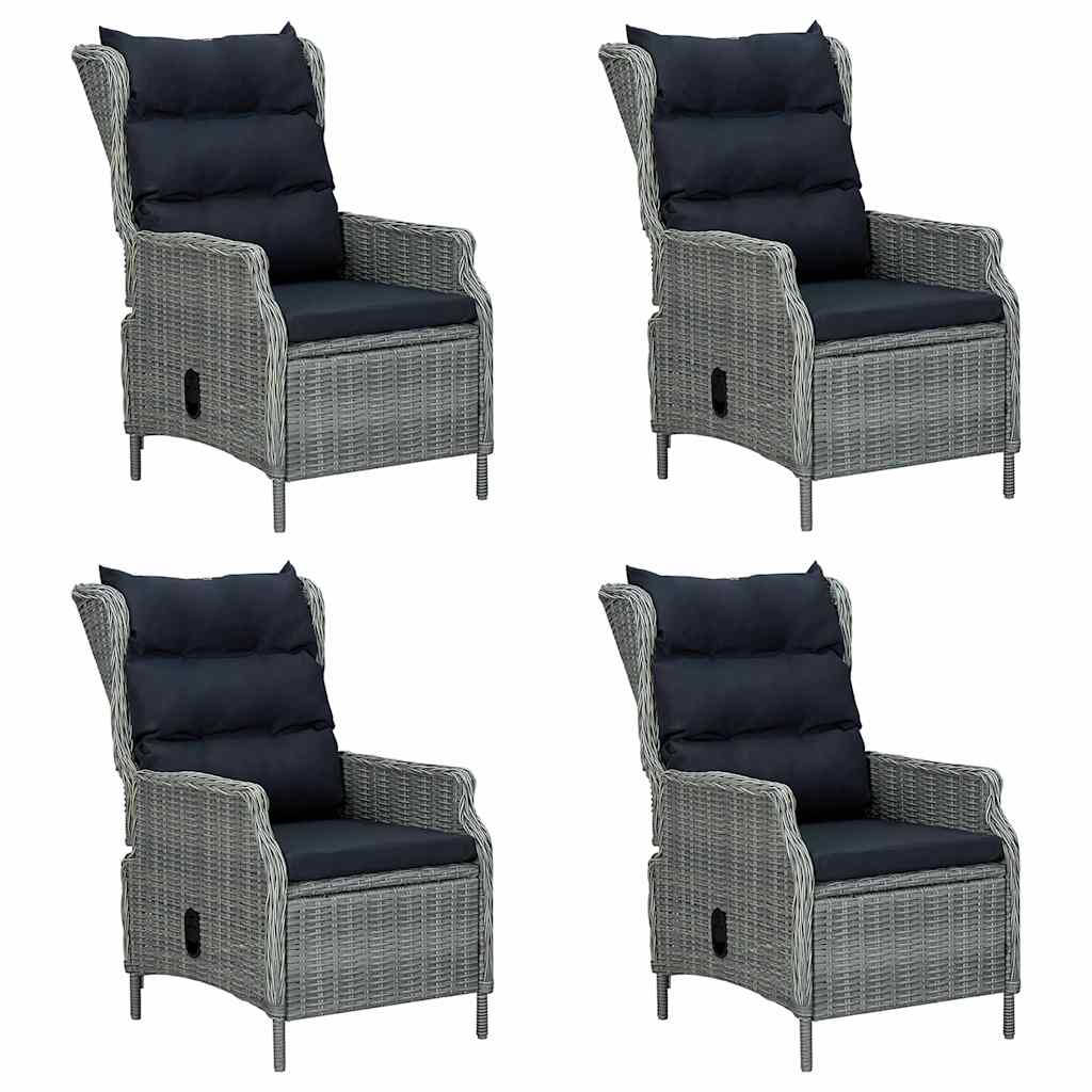 5 Piece Garden Dining Set Light Grey