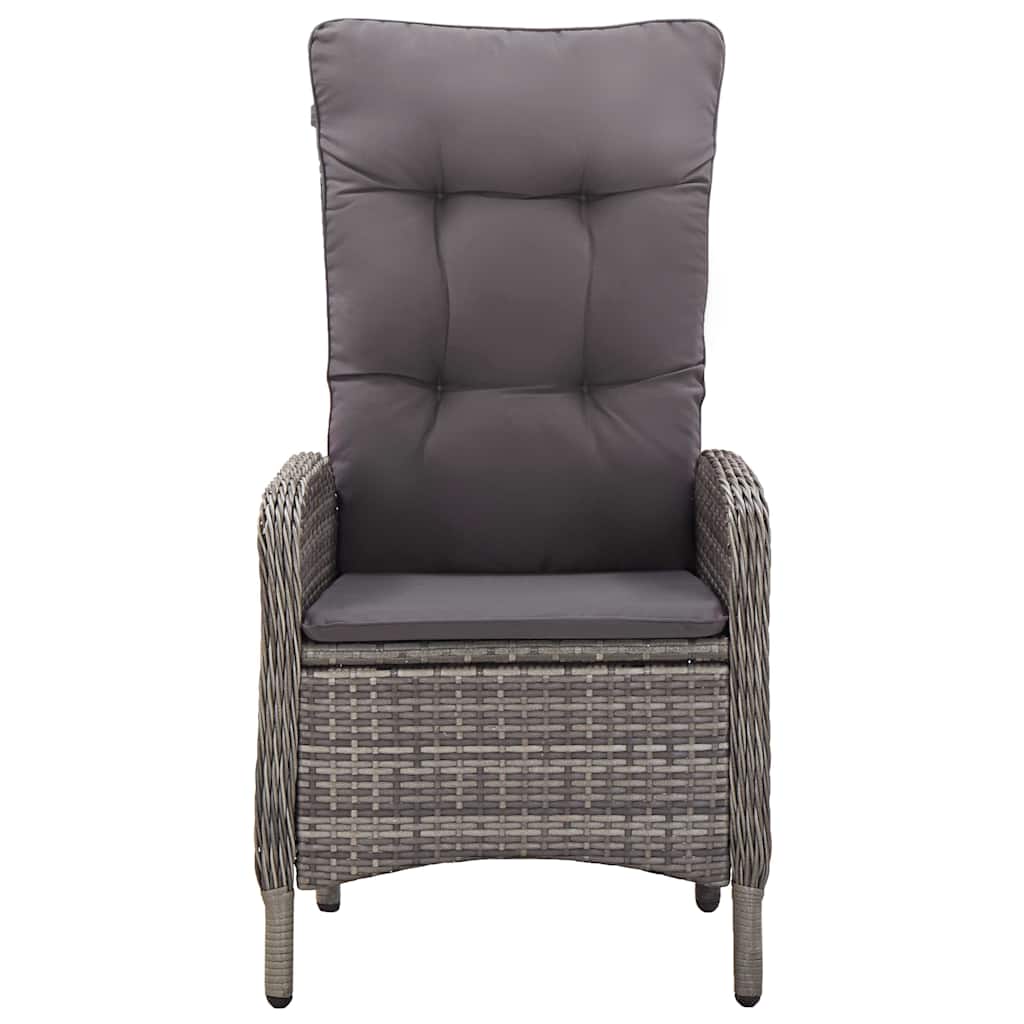 7 Piece Garden Dining Set Grey