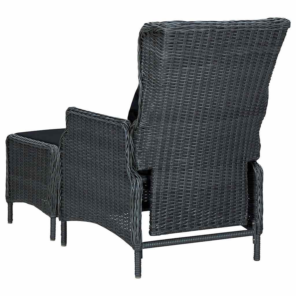 9 Piece Garden Dining Set Dark Grey