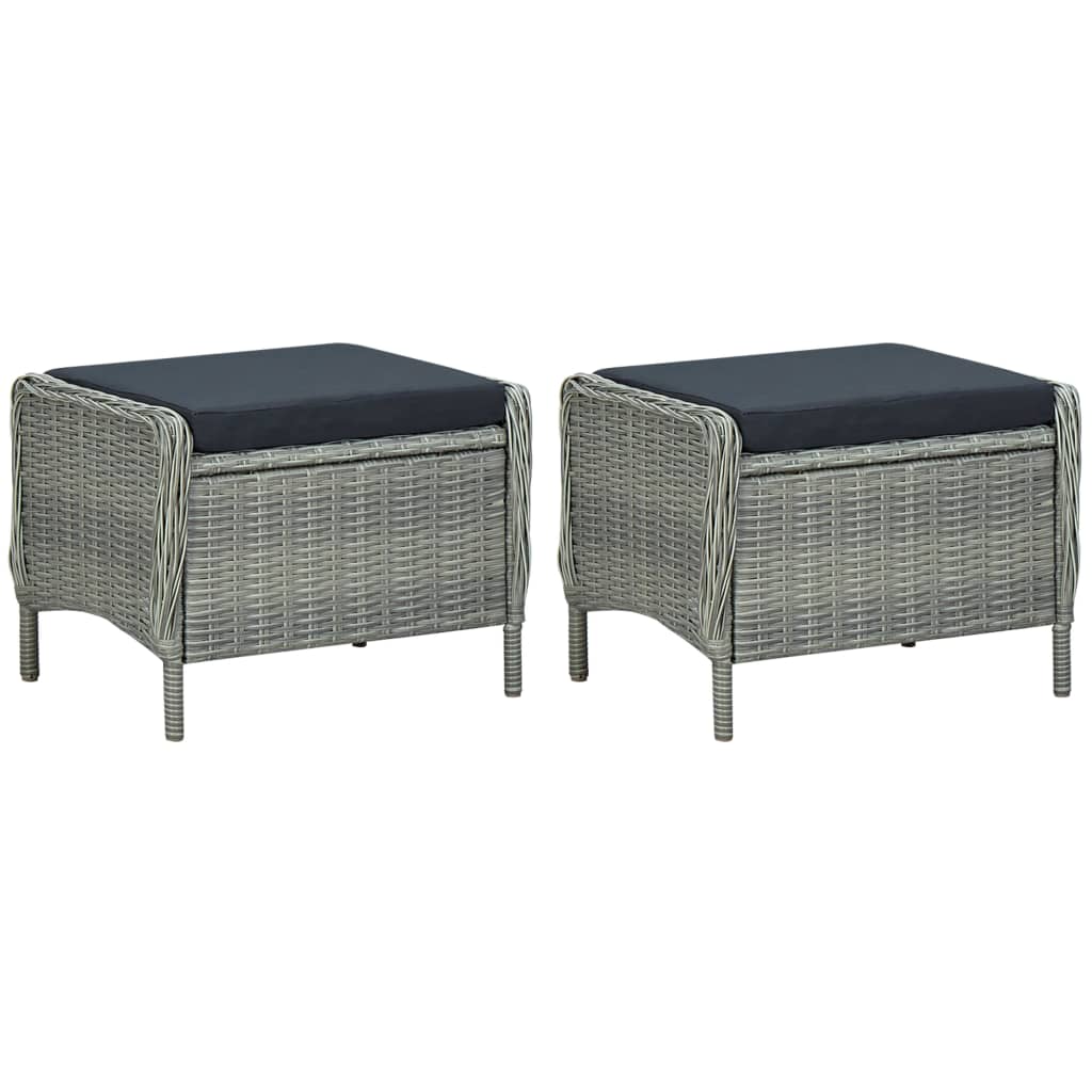 9 Piece Garden Dining Set Light Grey
