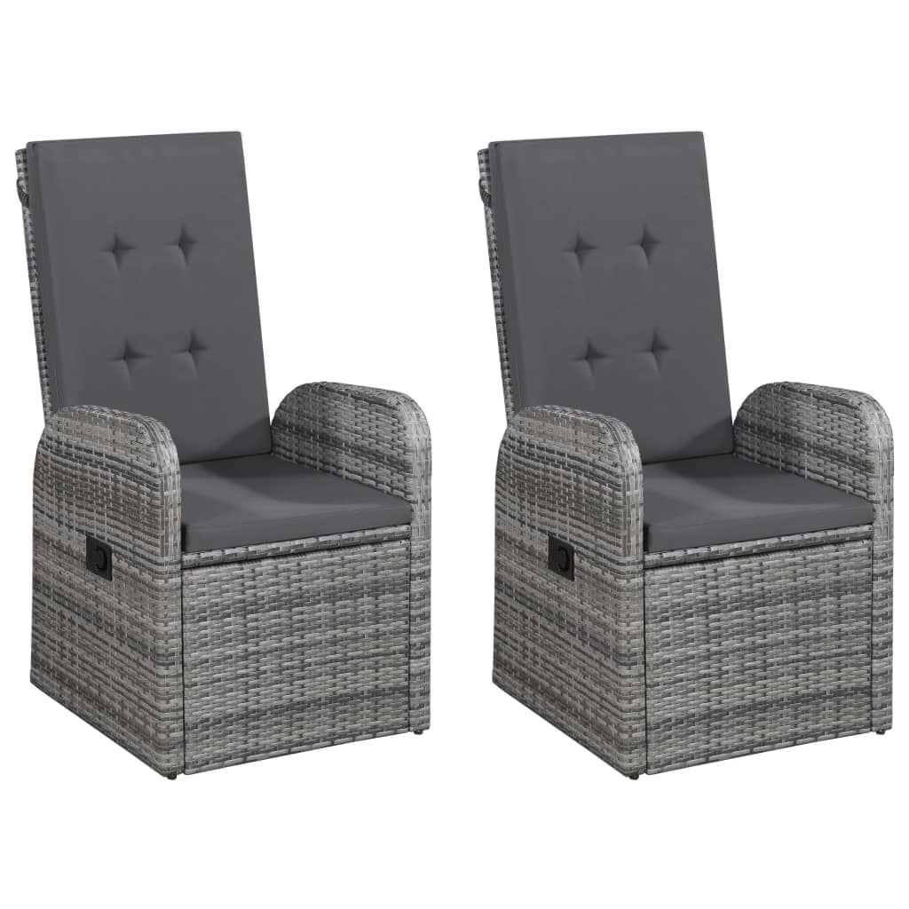 5 Piece Garden Dining Set Grey
