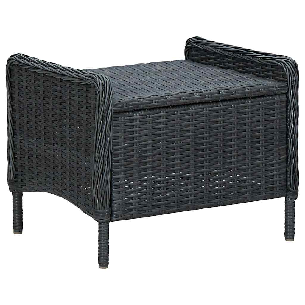 7 Piece Garden Dining Set Dark Grey