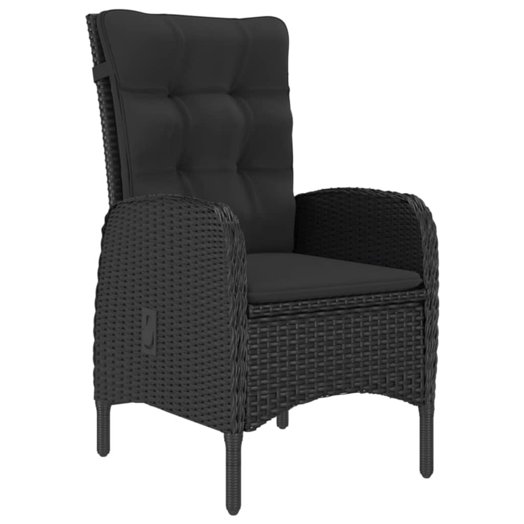 9 Piece Garden Dining Set Black