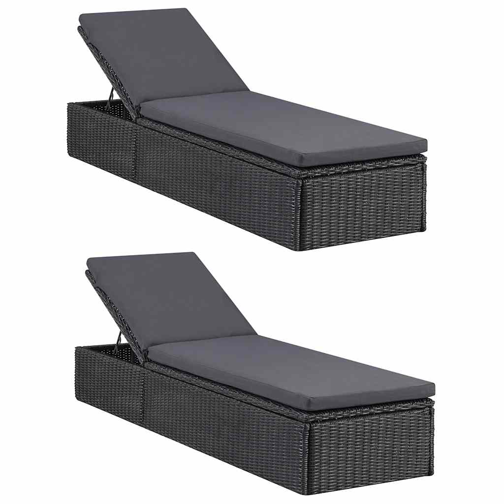 9 Piece Garden Dining Set Black