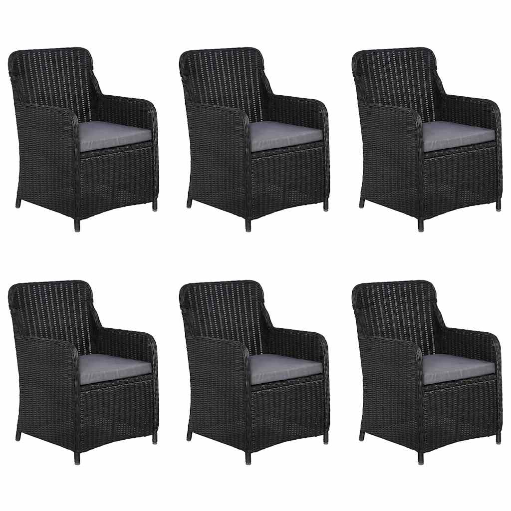 9 Piece Garden Dining Set Black