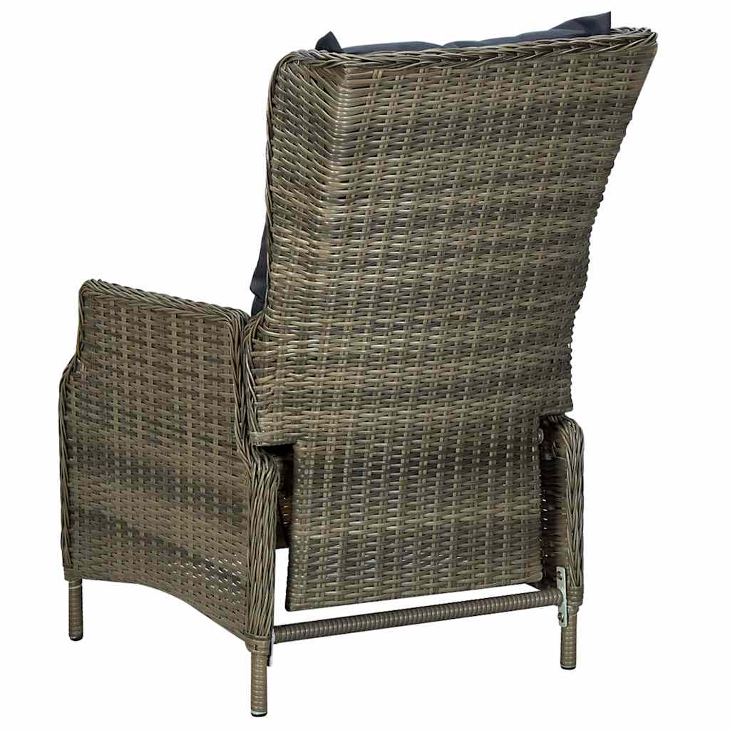 9 Piece Garden Dining Set Brown