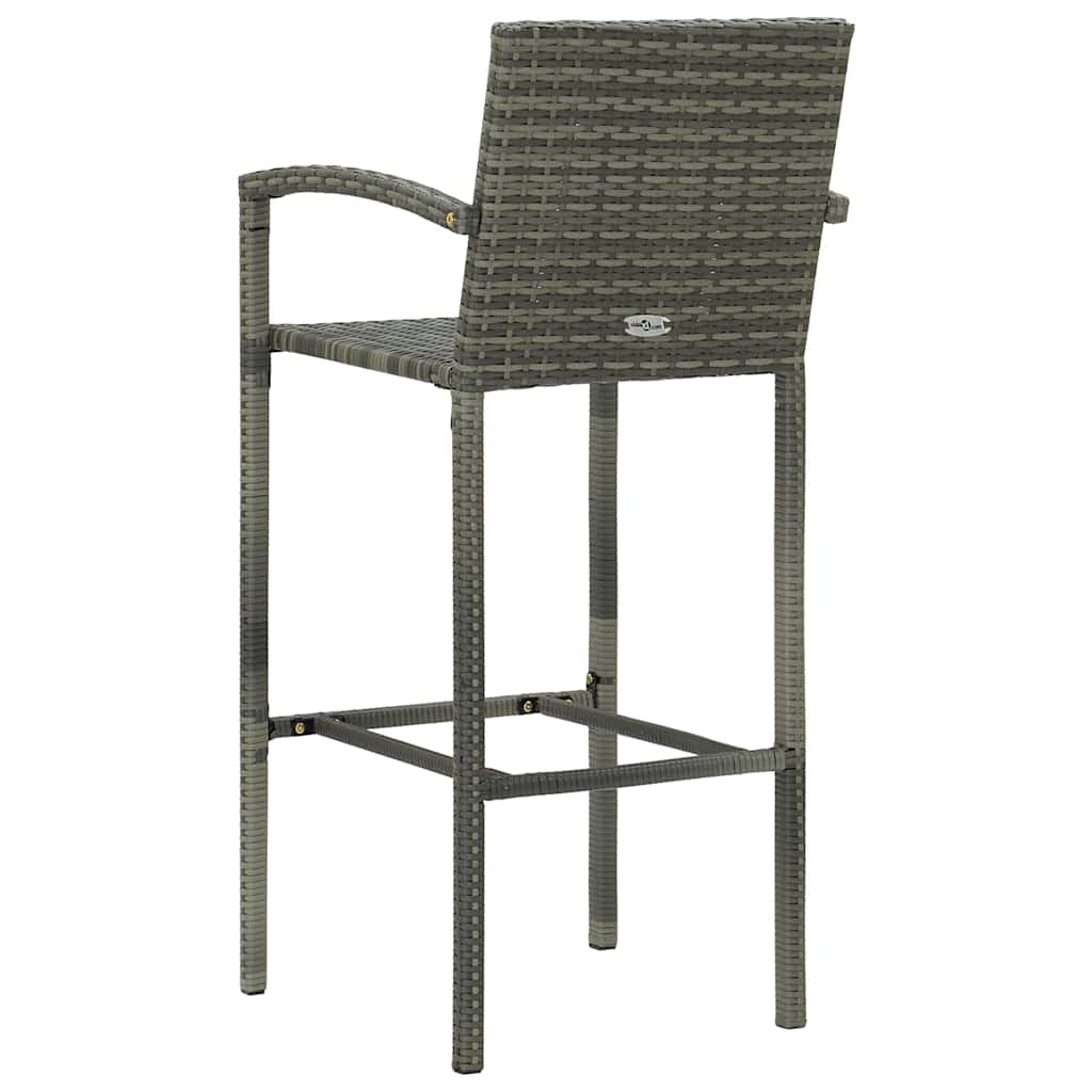 7 Piece Garden Bar Set Grey