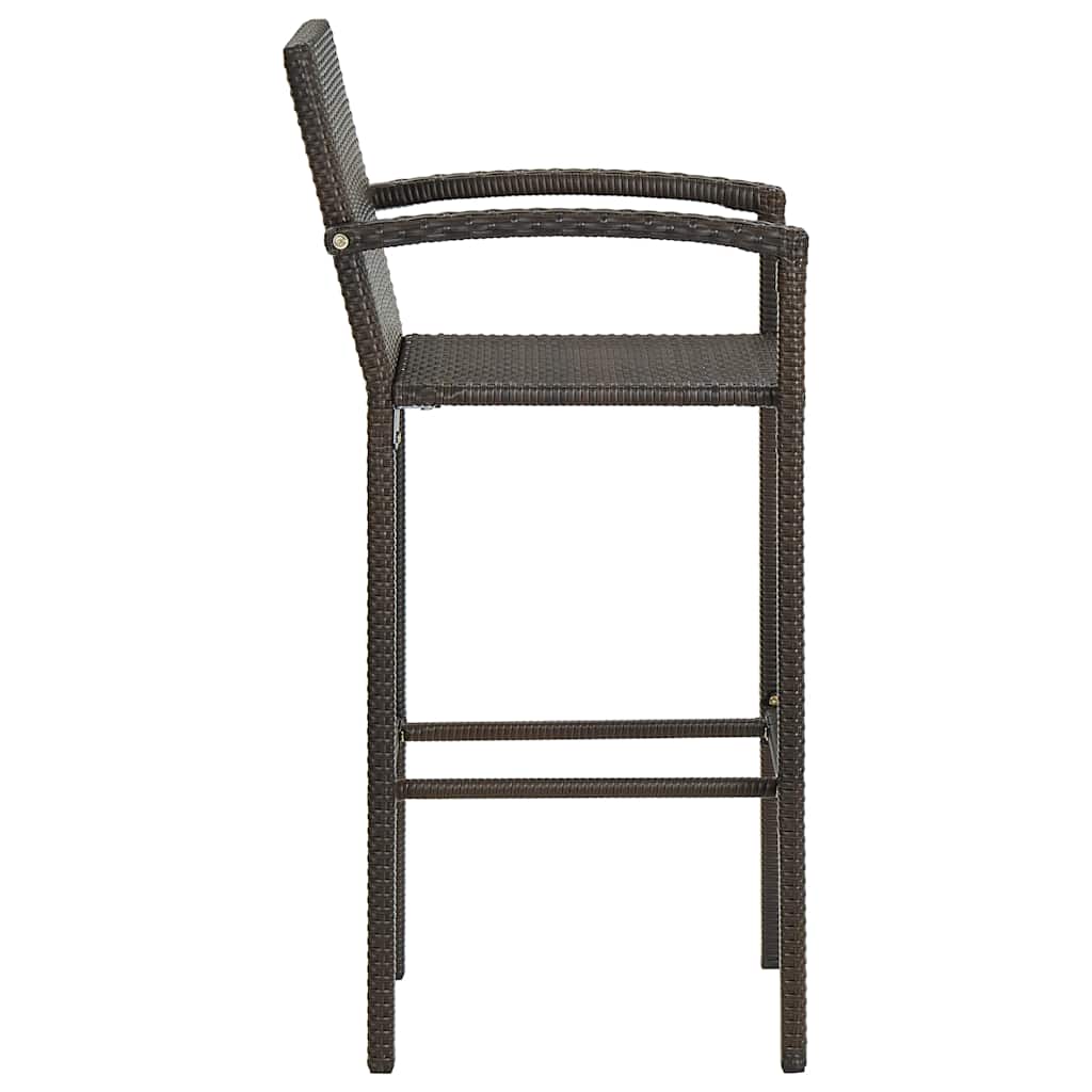 9 Piece Garden Bar Set Brown
