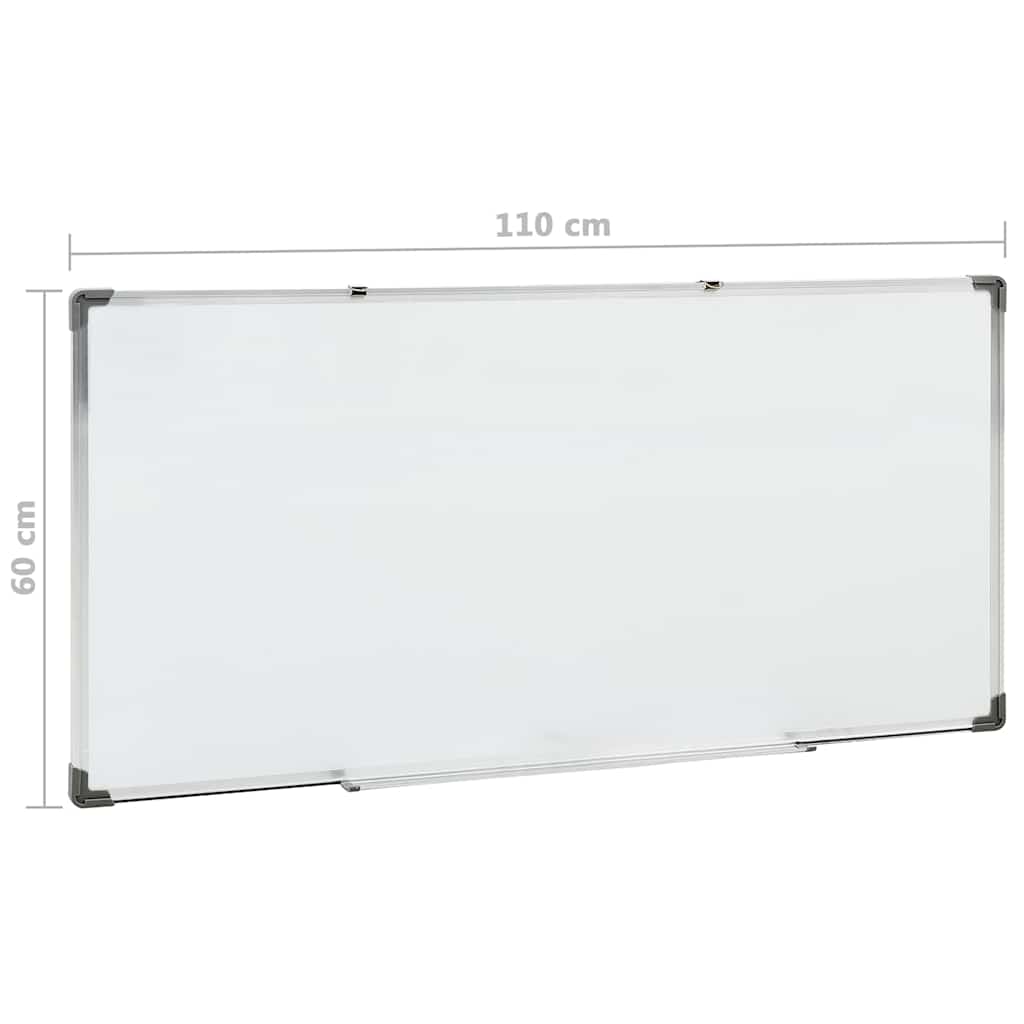 Magnetic Whiteboard White 110x60 cm Steel