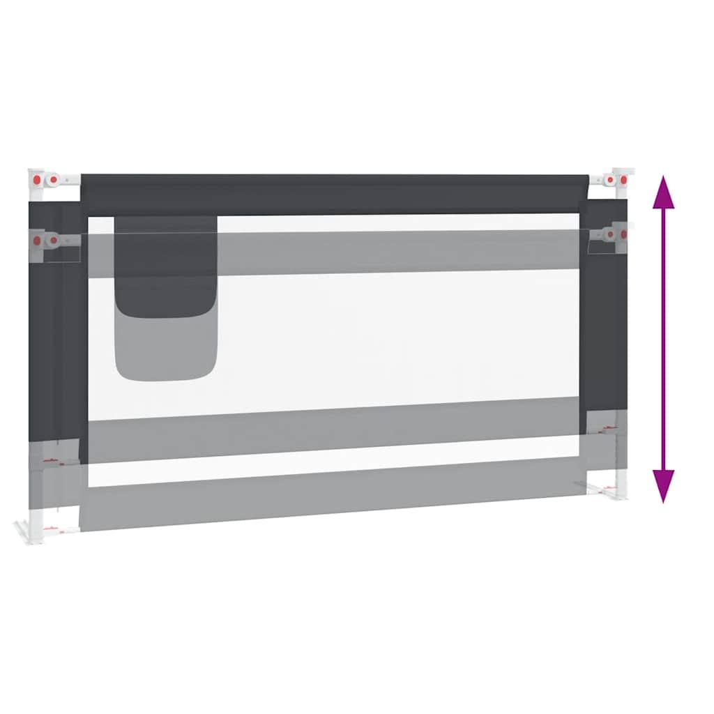 Toddler Safety Bed Rail Dark Grey 160x25 cm Fabric