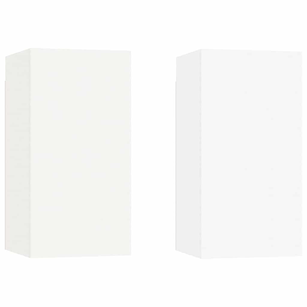 TV Cabinets 2 pcs White 30.5x30x60 cm Engineered Wood