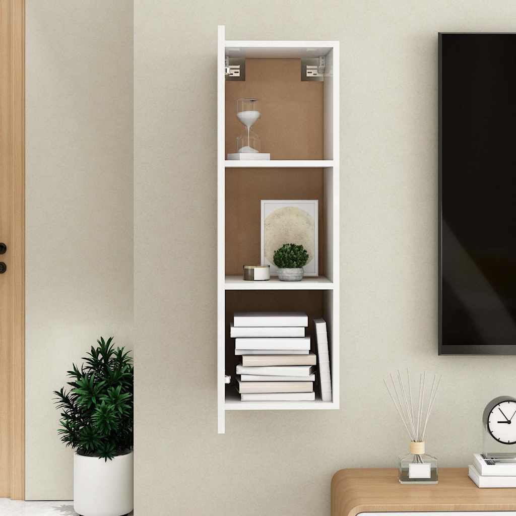 TV Cabinet White 30.5x30x90 cm Engineered Wood