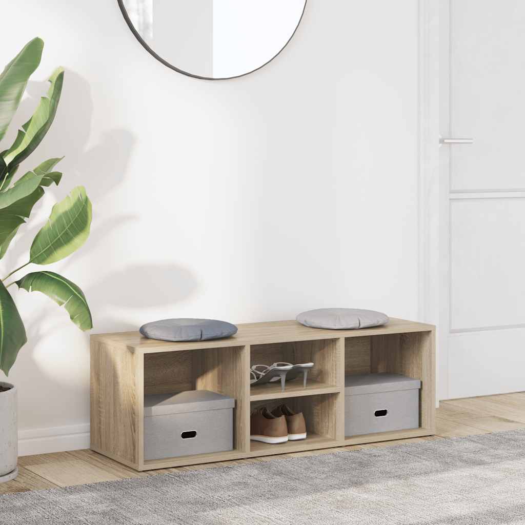Shoe Storage Bench Sonoma Oak 105x35x35 cm Engineered Wood